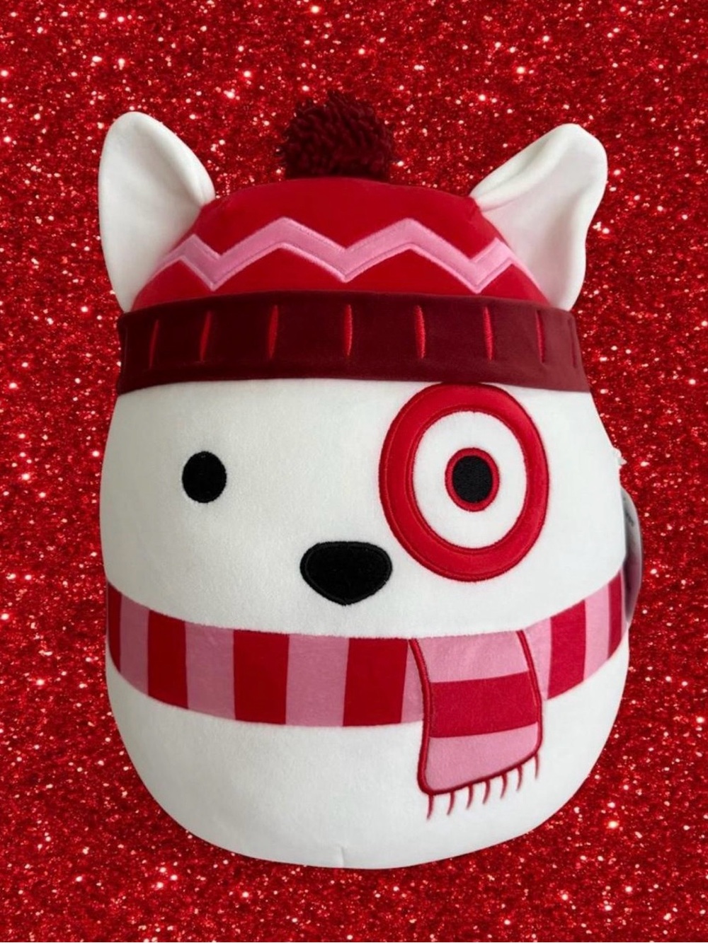 Target Bullseye Squishmallow 14” white dog